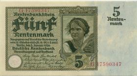 R.164b: 5 Rentenmark 1926 (1) Serie G 