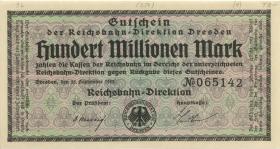 PS1177 Reichsbahn Dresden 100 Milliarden Mark 1923 (1/1-) 