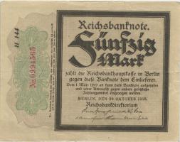 R.056f: 50 Mark 1918 "Trauerschein"  E 087 (3) 