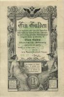 Österreich / Austria P.A150 1 Gulden 1866 (3+) 