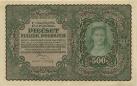Polen / Poland P.028 500 Mark 1919 (3+) 