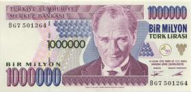 Türkei / Turkey P.209a 1.000.000 Lira 1970 (1995) (1) Serie C 