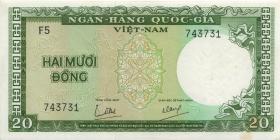 Südvietnam / Viet Nam South P.16 20 Dong (1964) (3+) 