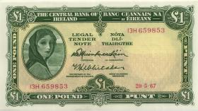 Irland / Ireland P.64a 1 Pounds 1967 (1) 