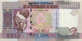 Guinea P.41b 5000 Francs 2012 (1) 