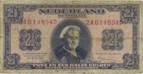 Niederlande / Netherlands P.071 2,50 Gulden 1945 (4) 