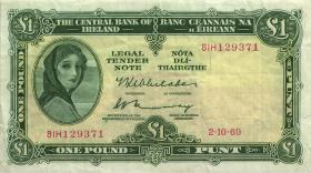 Irland / Ireland P.64b 1 Pound 1969 (3) 