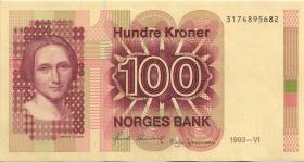 Norwegen / Norway P.43d 100 Kroner 1993 (2) 