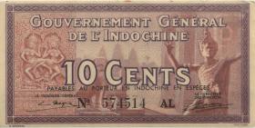 Franz. Indochina / French Indochina P.085c 10 Cents (1939) (1) 