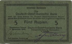 R.921b: Deutsch-Ostafrika 5 Rupie 1915 E (2-) 