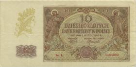 R.574b: Generalgouv. Polen 10 Zlotych 1940 (3) 