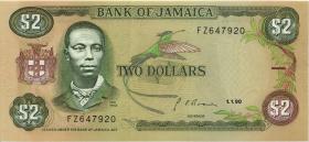 Jamaika / Jamaica P.069d 2 Dollars 1990 (1) 