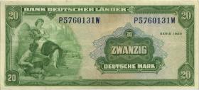 R.260 20 DM 1949 Bank Deutscher Länder  (3+) P/W 