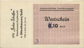 L.027.1 LPG Ettenhausen/Kupfersuhl "Frohes Schaffen" 0,10 Mark (1) 