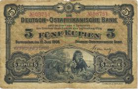 R.900: Deutsch-Ostafrika 5 Rupien 1905 No.08751 (4) 
