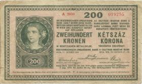 Ungarn / Hungary P.015 200 Kronen 1918 (3-) 