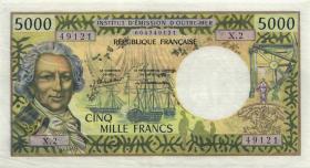 Tahiti P.28d 5.000 Francs (1985) (2) 