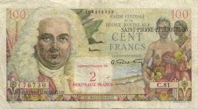 St. Pierre & Miquelon P.32 2 NF auf 100 Francs (1963) (3) 