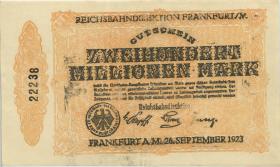 PS1221Fä Reichsbahn Frankfurt 200 Millionen Mark 1921 Fälschung (1) 