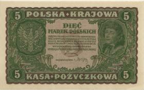 Polen / Poland P.024 5 Mark 1919 (1) 