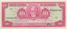 Nicaragua P.117 10 Cordobas 1968 (1) 00000745 