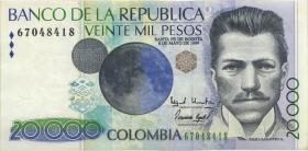Kolumbien / Colombia P.448d 20.000 Pesos 6.5.1999 (2) 