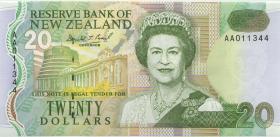 Neuseeland / New Zealand P.179 20 Dollars (1992) AA (1) 
