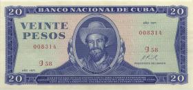 Kuba / Cuba P.105a 20 Pesos 1971 (1) 