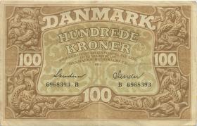 Dänemark / Denmark P.33d 100 Kroner 1943 (3/2) U.3 