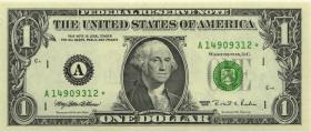 USA / United States P.496r 1 Dollar 1995 Ersatznote / replacement (1) 