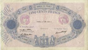 Frankreich / France P.066l 500 Francs 7.5.1931 (3) 