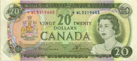 Canada P.089br 20 Dollars 1969 WL * replacement (3) 