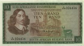 Südafrika / South Africa P.114b 10 Rand (1966-76) (2) 