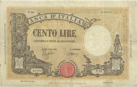 Italien / Italy P.067a 100 Lire 1943(3) 