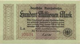 RVM-07 Reichsbahn Berlin 100 Million Mark 1923 5-stellig (1) 