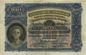 Schweiz / Switzerland P.35q 100 Franken 2.12.1943 (3) 