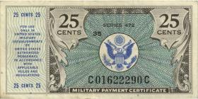 USA / United States P.M17 25 Cents (1948) Serie 472 (3+) 