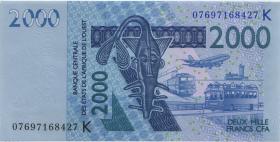 West-Afr.Staaten/West African States P.716Kd 2.000 Francs 2007 (1) 