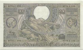 Belgien / Belgium P.107 100 Francs = 20 Belgas 1942 (2+) 