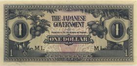 Malaya-Jap.Besetzung P.M 05b 1 Dollars (1942) (1) 