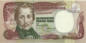 Kolumbien / Colombia P.431 500 Pesos Oro 1990 (2) 