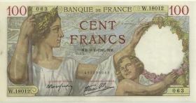 Frankreich / France P.094 100 Francs 9.1.1941 (1) 