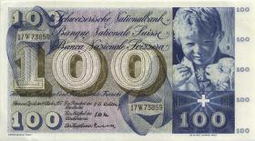 Schweiz / Switzerland P.49b 100 Franken 1957 Serie 17W (1/1-) 