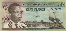 Kongo / Congo P.006 100 Francs 1.8.1964 (1-) 