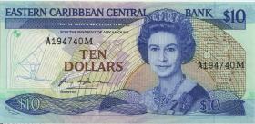 Ost Karibik / East Caribbean P.23m 10 Dollars (1985-93) Montserrat (1) 