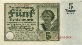 R.164a: 5 Rentenmark 1926 7-stellig (2+) Serie Z 