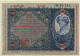 Österreich Donaustaat / Austria P.S154 100 Kronen (1923-37) (2) 39. Weihnachtslotterie (2) 