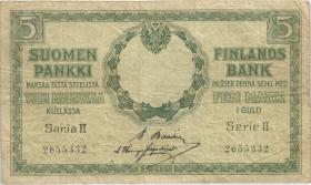Finnland / Finland P.030 5 Markkaa 1909 (1918) (3-) 