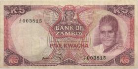 Sambia / Zambia P.15 5 Kwacha (1973) (3) 