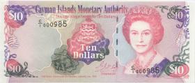 Cayman-Inseln P.23 10 Dollars 1998 C/1 000985 (1) low number 